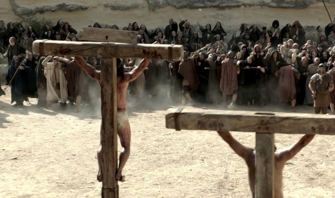 La difficile séquence de la crucifixion, très réussie.