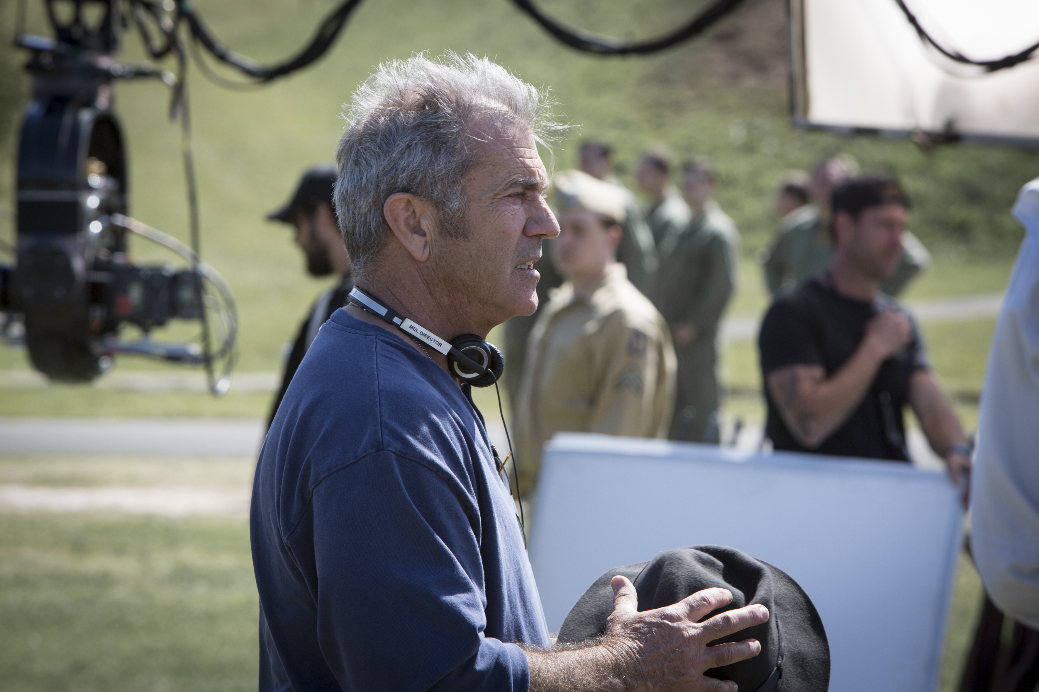 Mel Gibson sur le tournage de son film